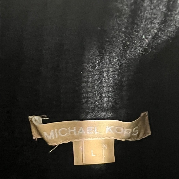 Michael Kors 100% Cashmere Chunky Knit Turtleneck Sweater | Size L | Black - Picture 2 of 9